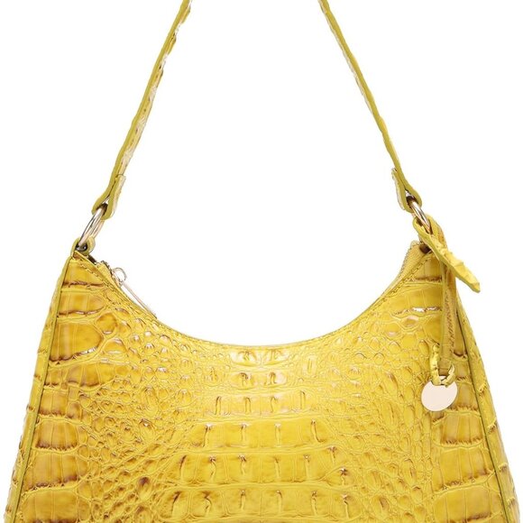 Crocodile Embossed Vegan Leather Hobo Bag Large Shoulder Purse Woman - Picture 1 of 2